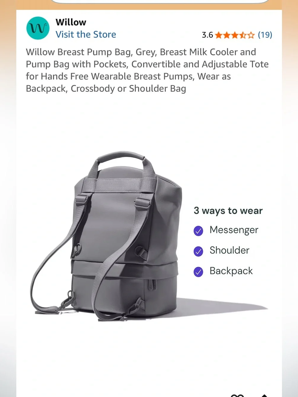 Willow Pump Anywhere Bag